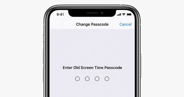 How to change screen time passcode on child's phone