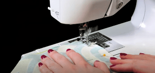 strip sewing at the corners