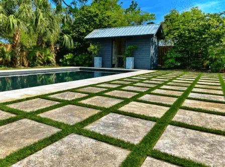 pavers with artificial grass