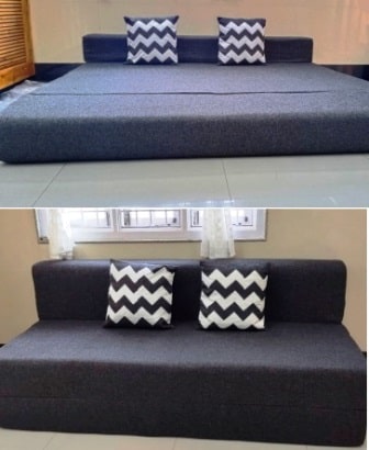 How to turn a full size mattress into a couch?