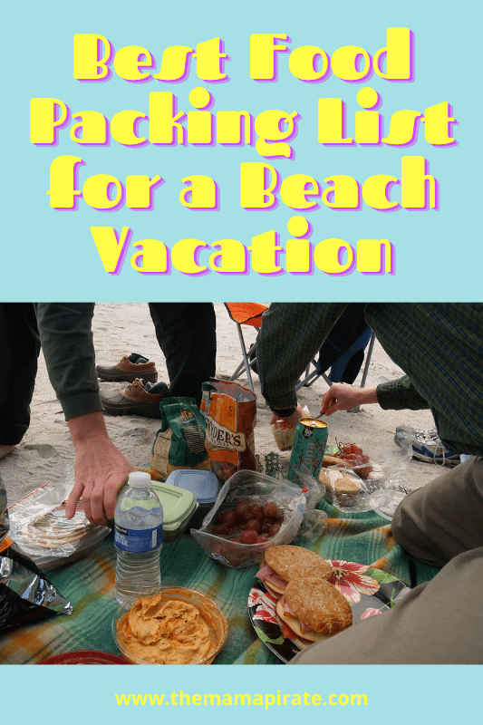 food packing list for beach vacation