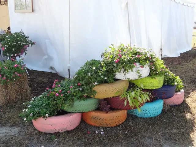 Repurposed Garden Art